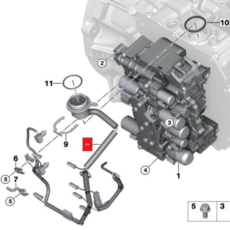 سوابق سیم کشی ارزان قیمت برای BMW MINI GA6F21AW TF-72SC از جداسازی گیربکس