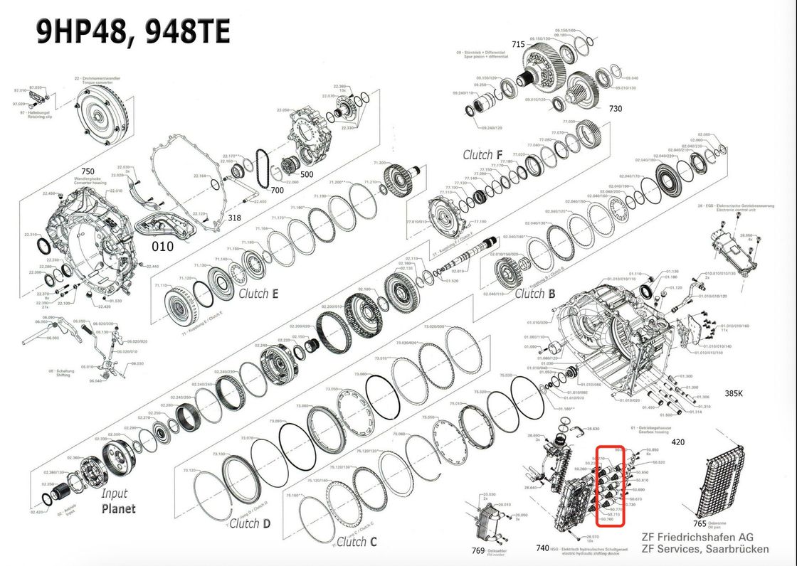 Transmesun Transmission اتوماتیک 9HP-48 کیت تعمیر دریچه سولینوئید 10 مجموعه های انفرادی دریچه سولینوئید برای Land Rover Range Rover Evoque